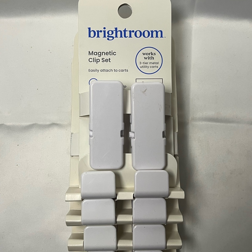 Brightroom Magnetic Clip Set of 2 (White) – Bundle of 5 Packs | New